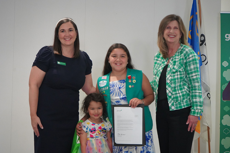 Katy Area Girl Scout Receives Award for Quick Action in Saving Toddler 