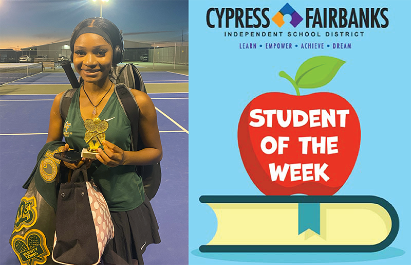 Cypress Falls High School Senior Named CFISD Student of the Week