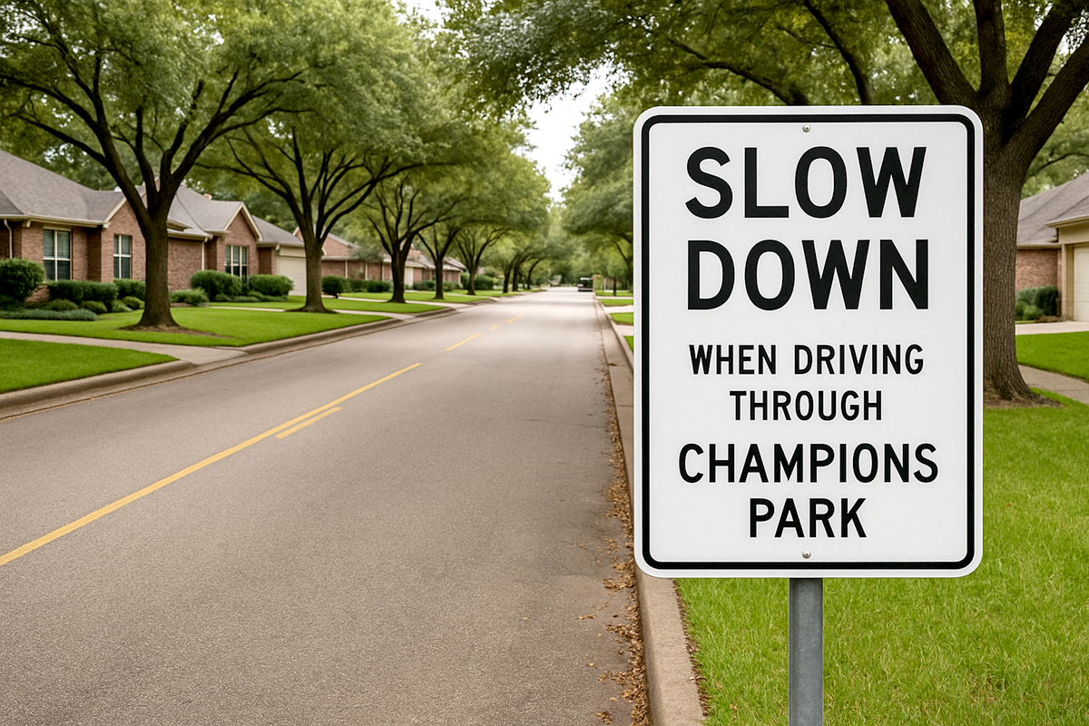 Slow Down: Safety Reminder for Champions Park Drivers