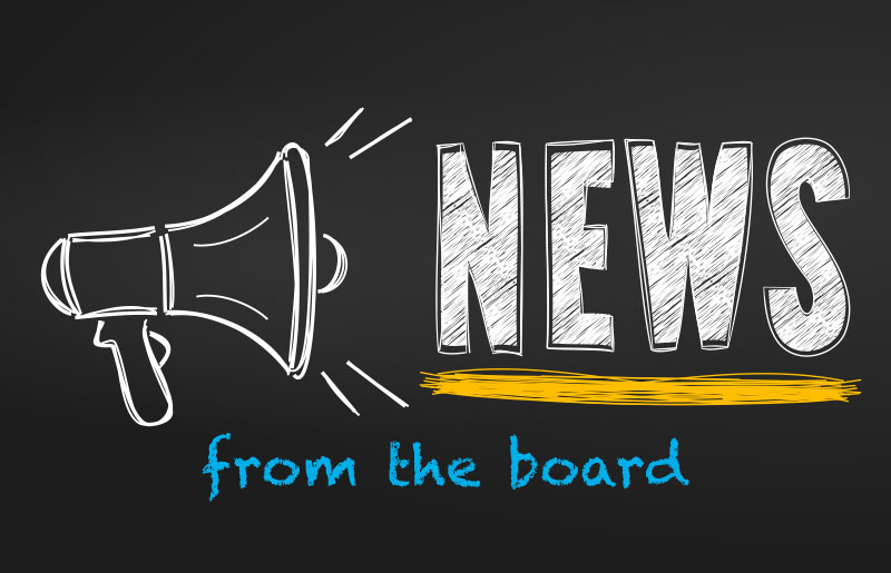 January News from the Board