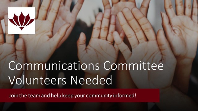 Volunteers Needed for Communications Committee in Cinco Ranch 1