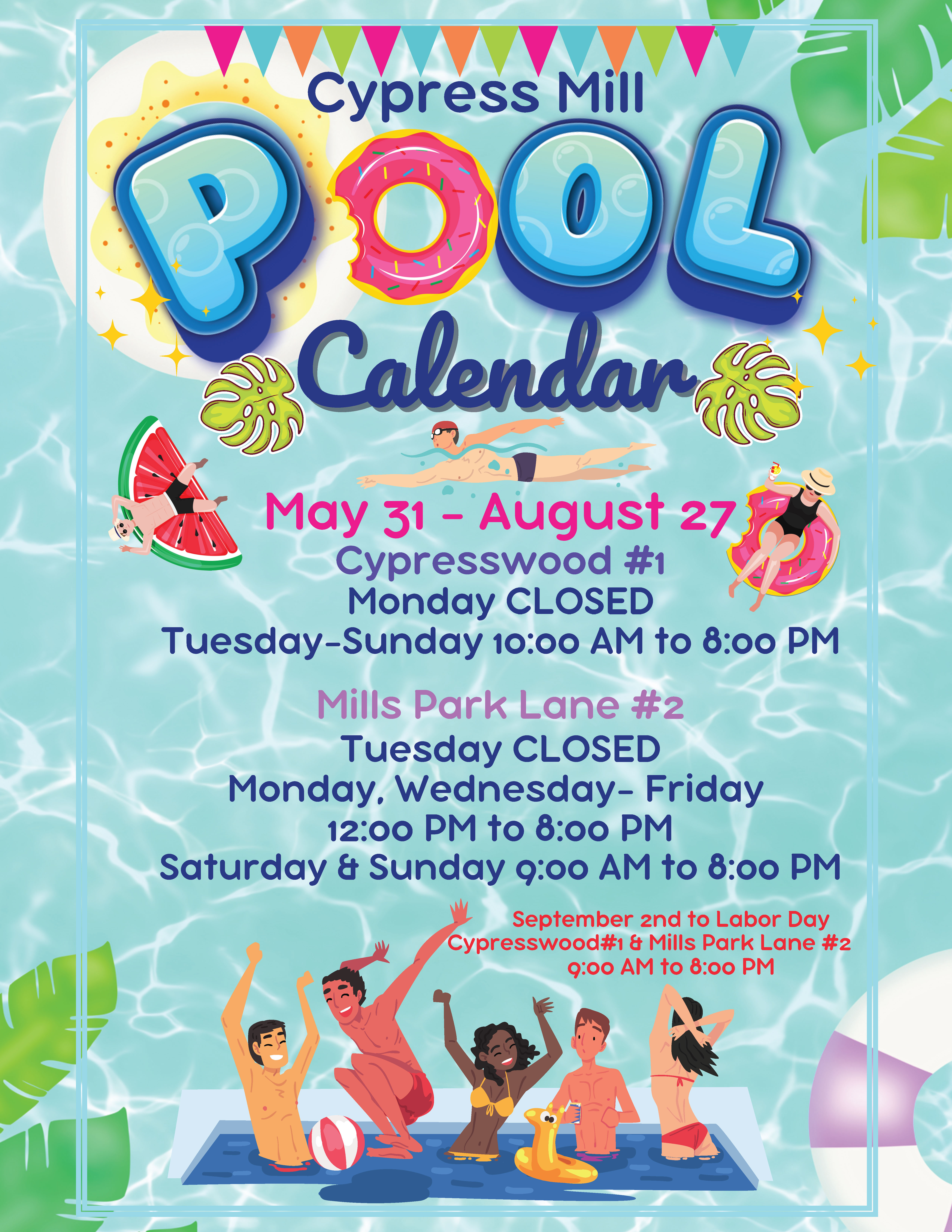 Cypress Mill Pool Hours
