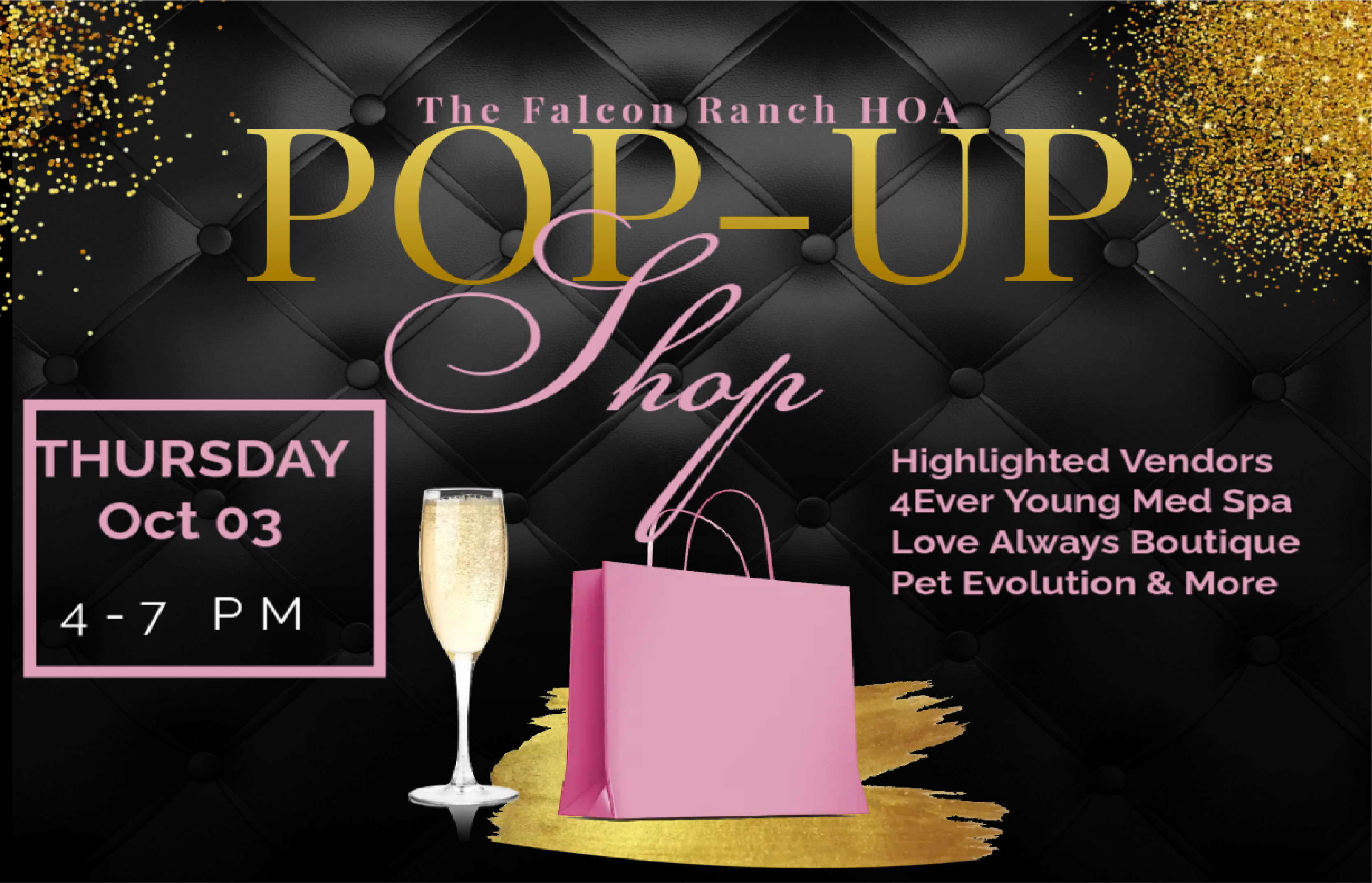 Don’t Miss the Falcon Ranch HOA Pop-Up Shop on October 3rd