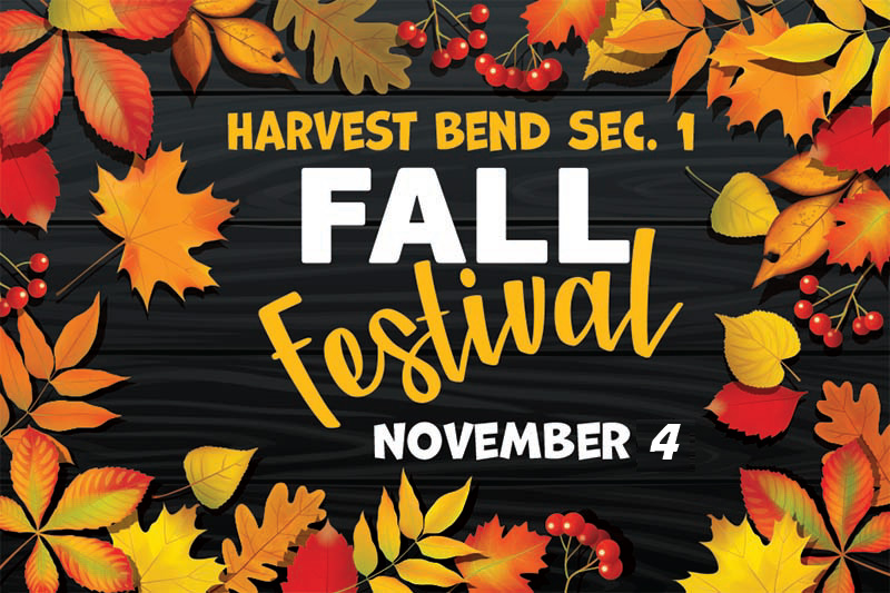 REMINDER: Harvest Bend Fall Festival Scheduled for November 4