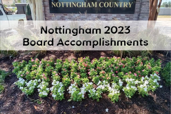 Nottingham 2023 Board Accomplishments
