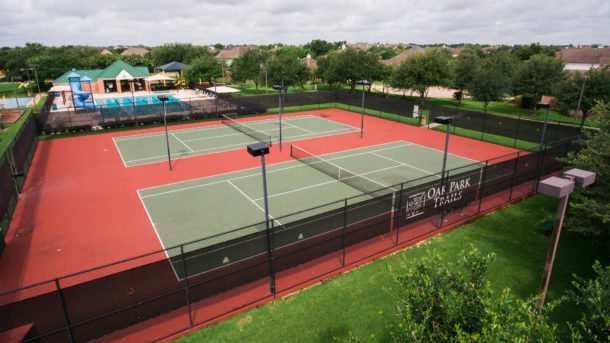 Play Tennis at the Oak Park Trails Tennis Courts
