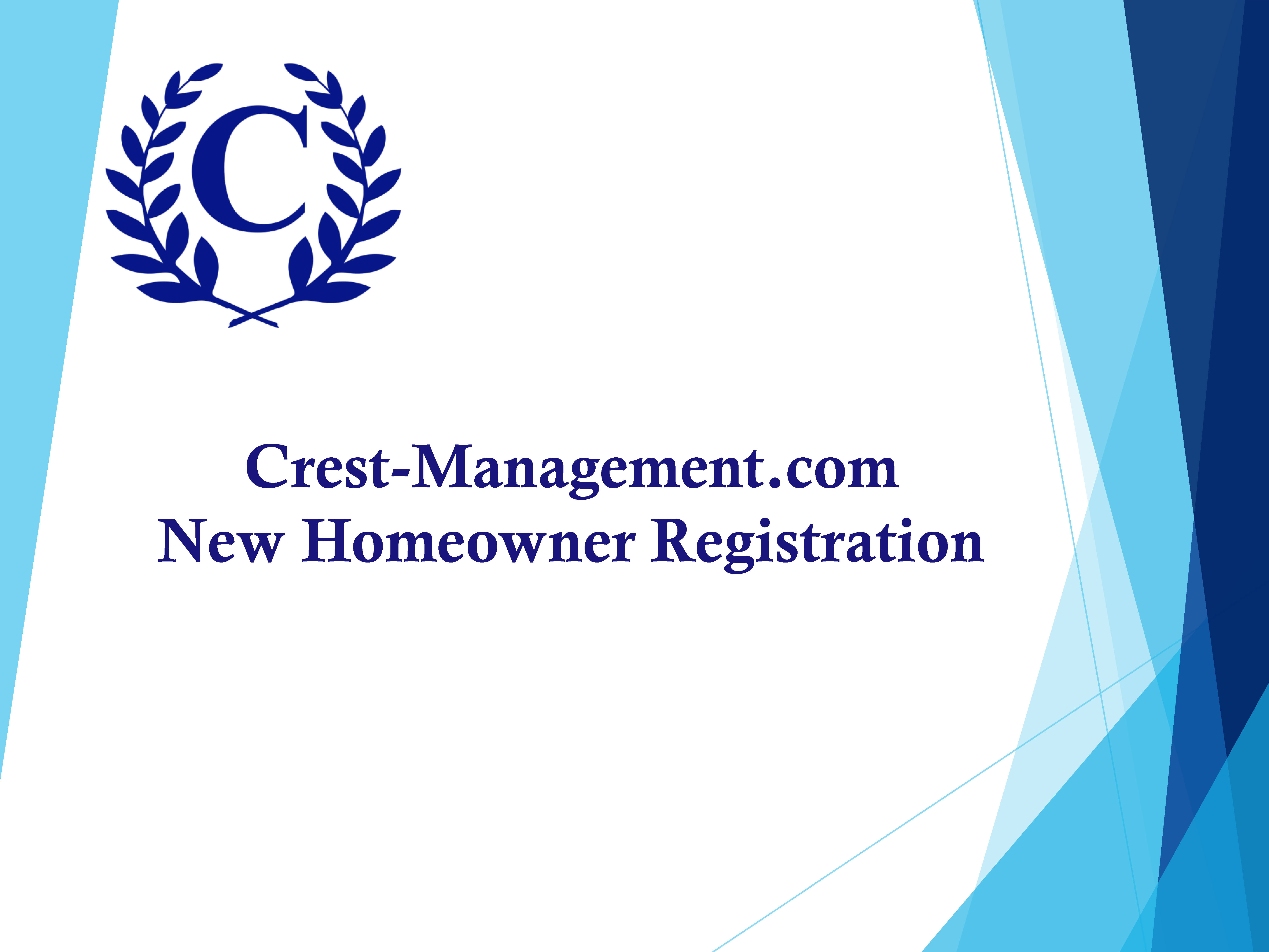 Register for the Crest Management Resident Portal