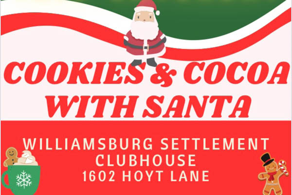 Cookies with Santa in Williamsburg Settlement