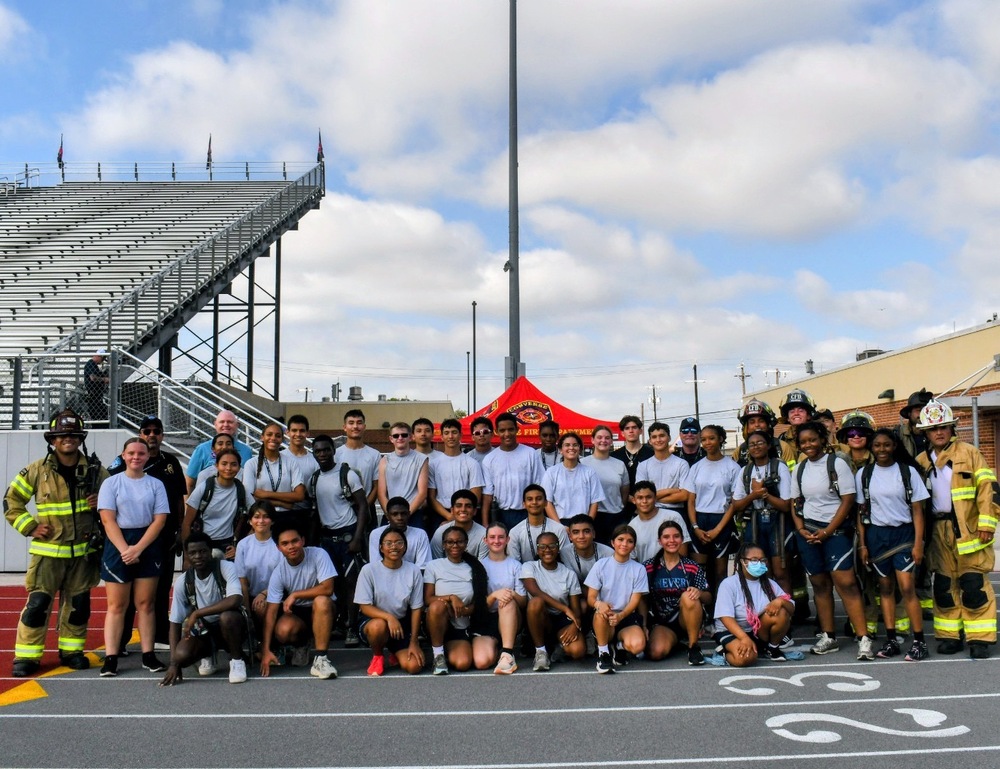 Judson AFJROTC Cadets Join Converse First Responders in 9/11 Memorial Stadium Climb